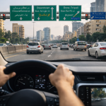 Driver’s perspective on a Lebanese road highlighting real driving conditions in Lebanon for first-time drivers