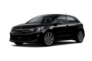 Kia Rio Hatchback 2019 black – compact city car available for rent in Lebanon