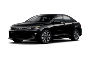 Kia Rio Sedan 2019 black – front three-quarter view